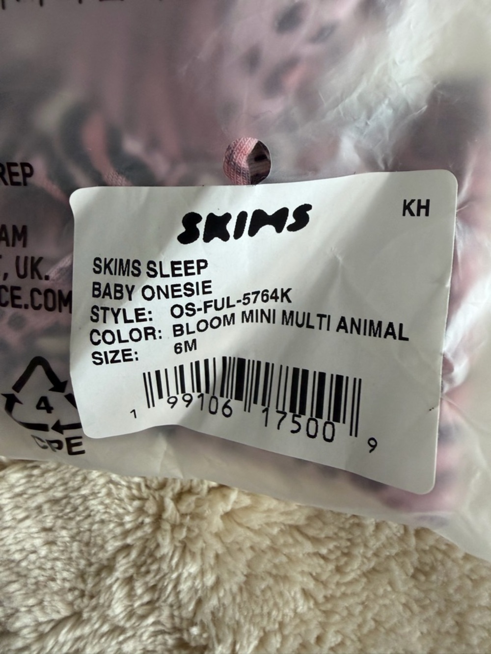 NWT SKIMS Bloom Mini Pink Multi-Animal-Print Baby One-Piece Two-way Zipper - Picture 3 of 12